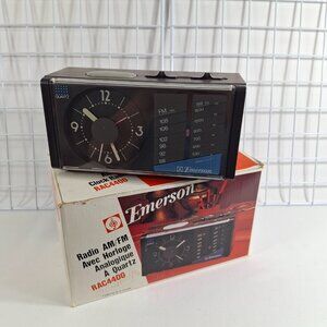 Emerson FM/AM Quartz Analog Clock Radio RAC4400 (FM reception not working) READ